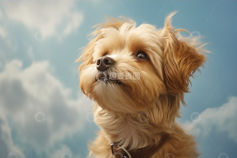 高清大图下载【趣麦麦图】一只长毛狗特写摄影