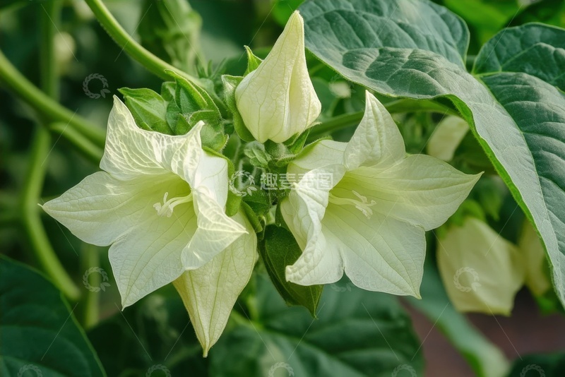 高清大图下载【趣麦麦图】盛开的白色花卉特写