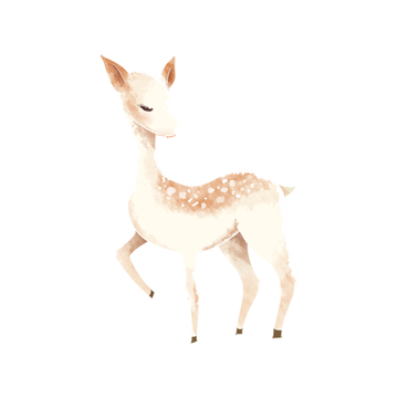 彩绘卡通梅花鹿小鹿动物