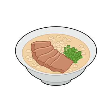 彩绘卡通牛肉面美食食物碗