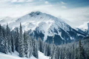 冬季森林树林自然美景