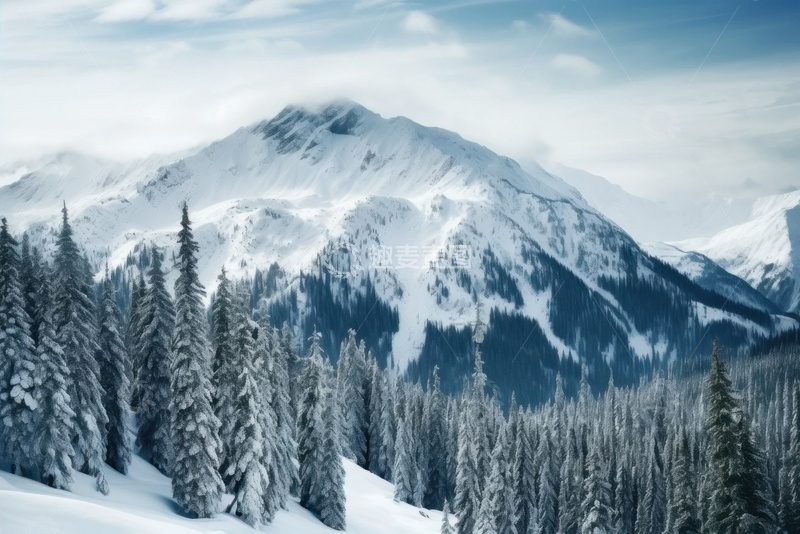 高清大图下载【趣麦麦图】冬季森林树林自然美景