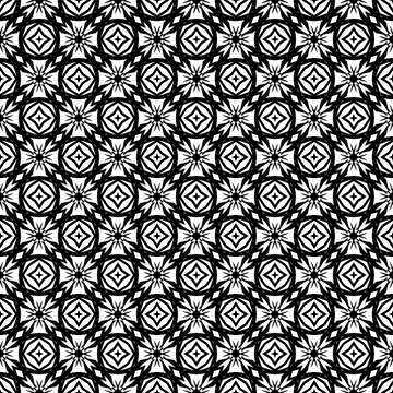 黑白几何花型