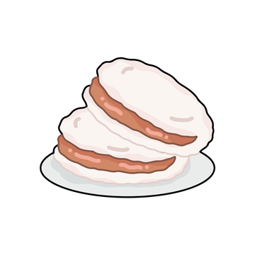 彩绘卡通肉夹馍美食食物盘子