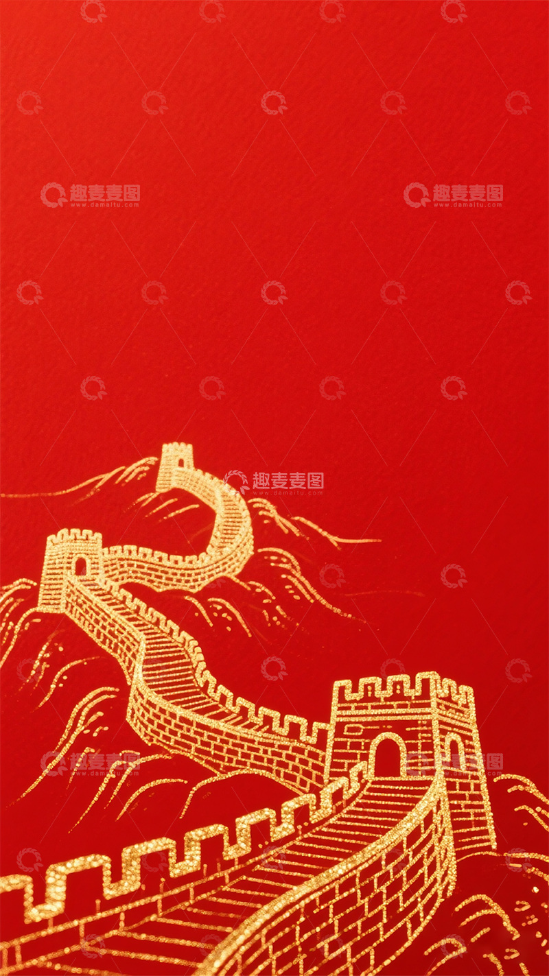 高清大图下载【趣麦麦图】红色海报背景5