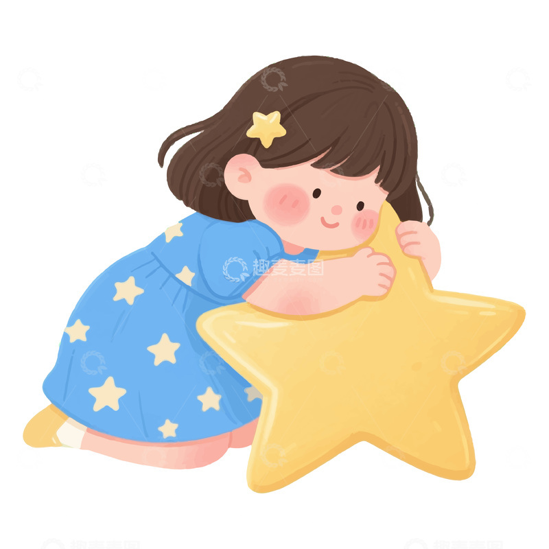源文件下载【趣麦麦图】抱着星星的女孩2