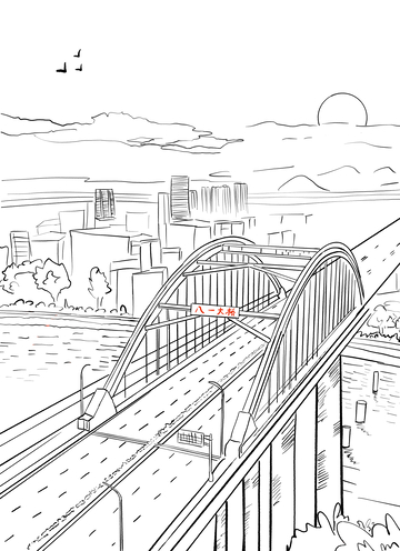 湖北阳新八一大桥侧面