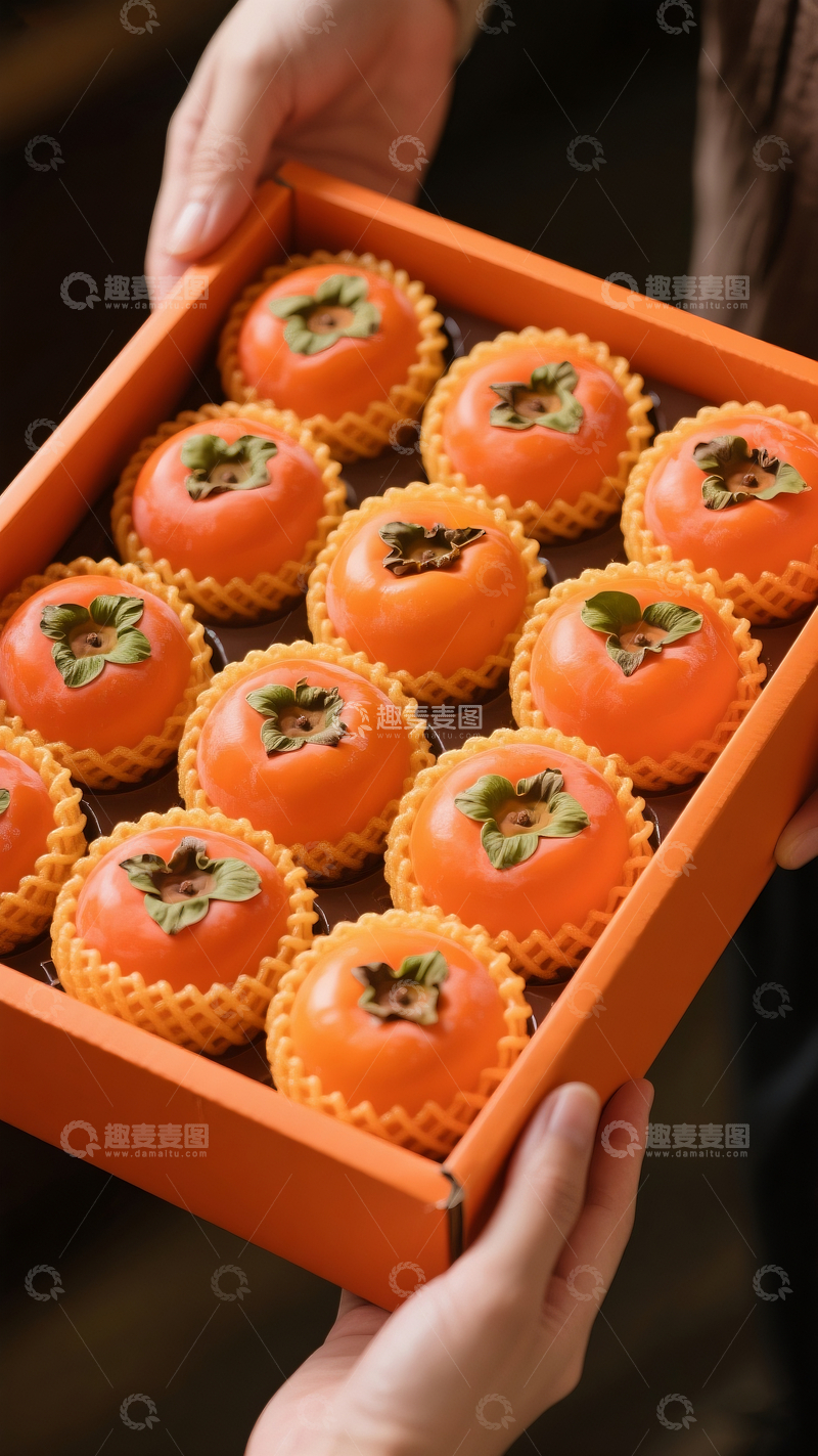 源文件下载【趣麦麦图】礼盒柿子摄影3