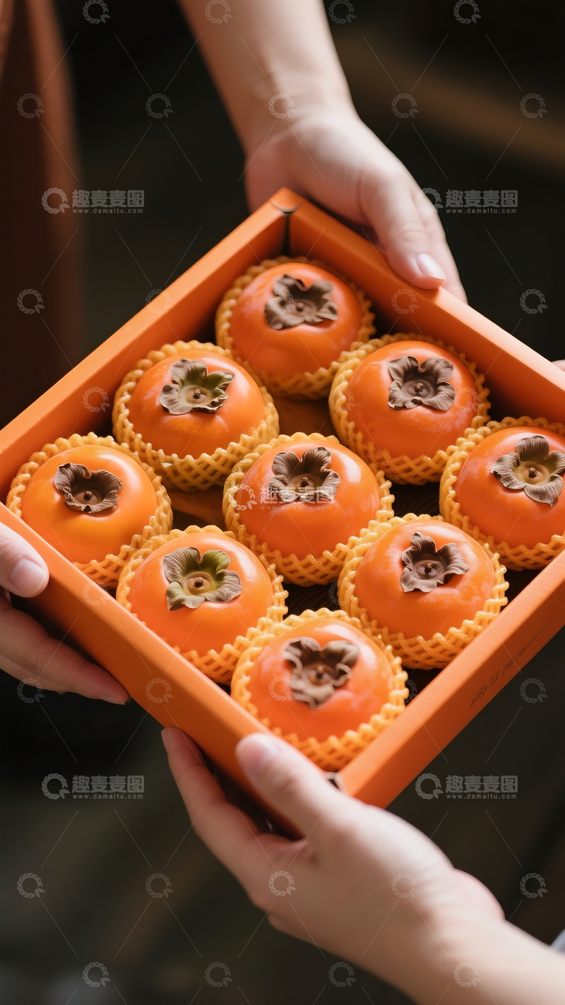 源文件下载【趣麦麦图】礼盒柿子摄影4