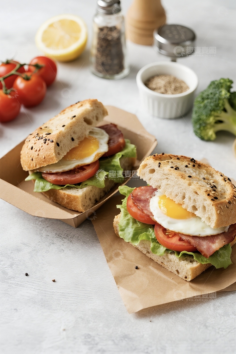 高清大图下载【趣麦麦图】美味西餐汉堡高清摄影图