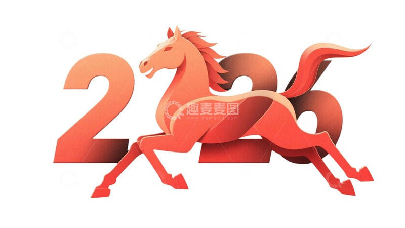 高清大图下载【趣麦麦图】2026马年字体1