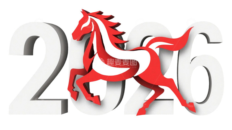 高清大图下载【趣麦麦图】2026马年字体3