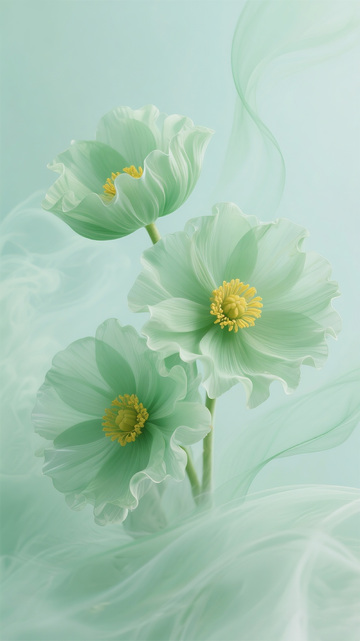 绿色莫兰迪轻薄花6