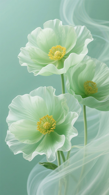 绿色莫兰迪轻薄花1