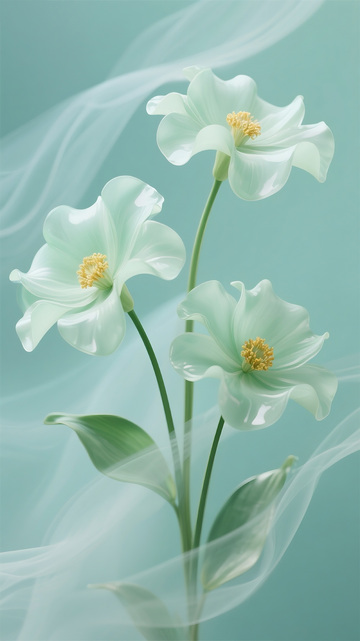 绿色莫兰迪轻薄花7