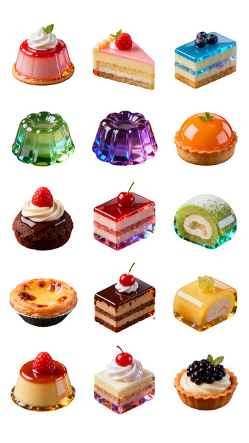 可爱水晶甜点图标icon