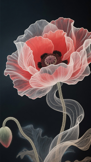 红色莫兰迪轻薄罂粟2