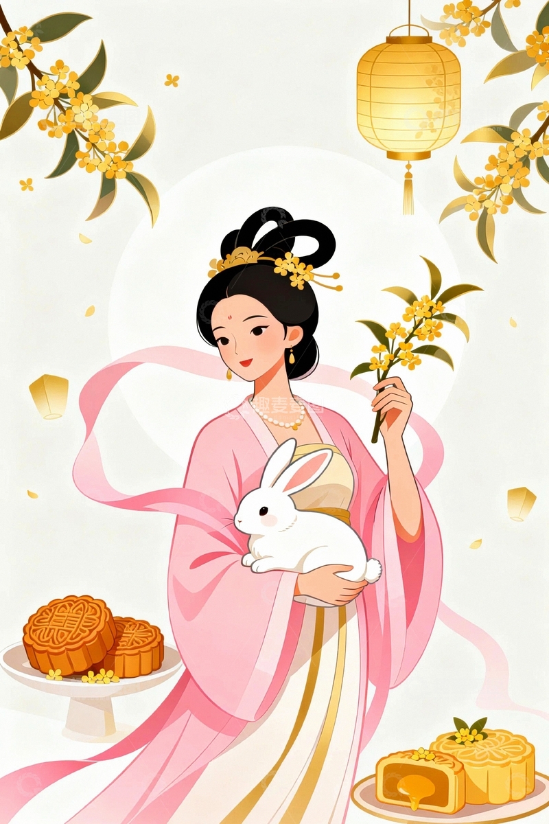 高清大图下载【趣麦麦图】中秋节嫦娥人物011