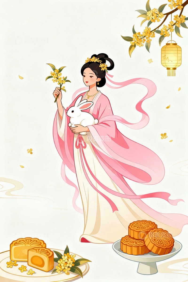 高清大图下载【趣麦麦图】中秋节嫦娥人物007