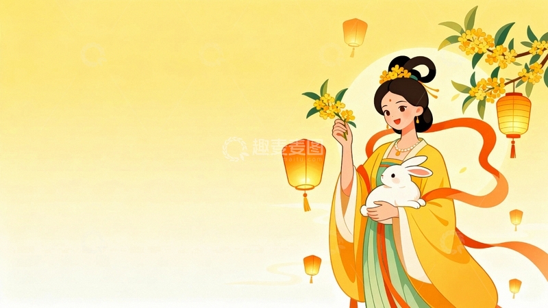 高清大图下载【趣麦麦图】中秋节嫦娥人物006
