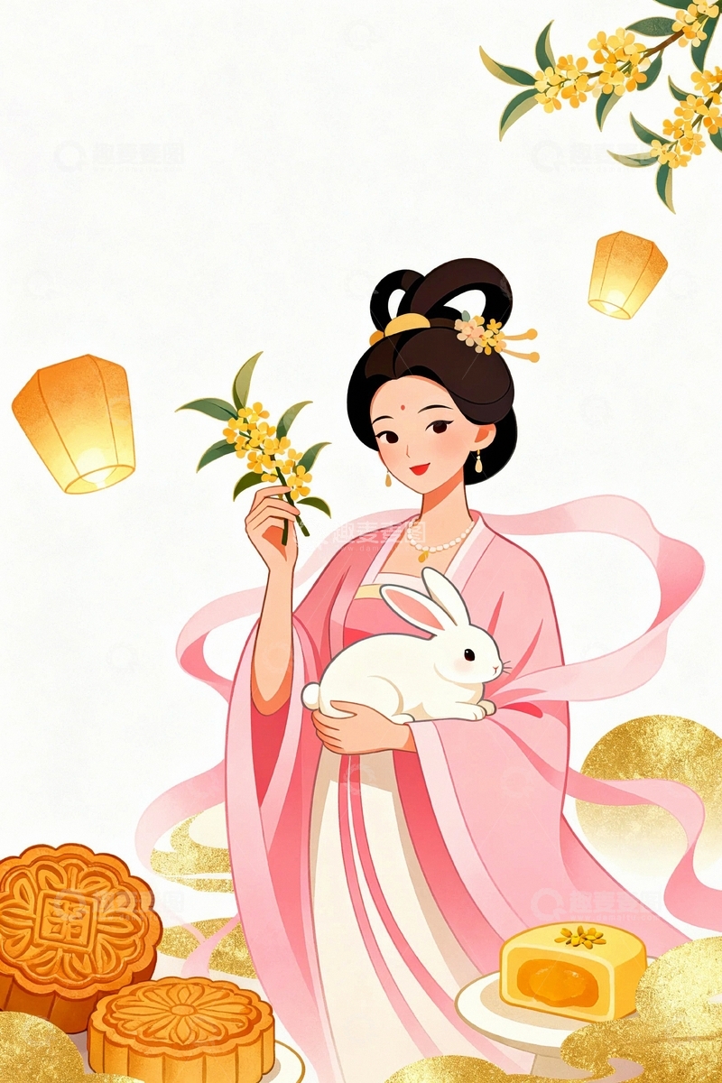 高清大图下载【趣麦麦图】中秋节嫦娥人物010