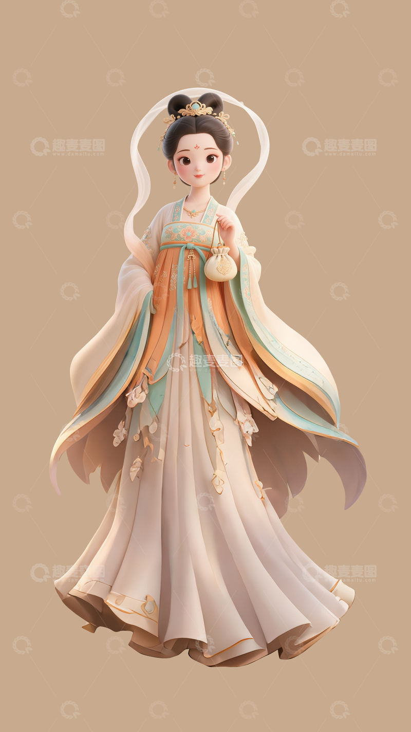 源文件下载【趣麦麦图】3d立体嫦娥1