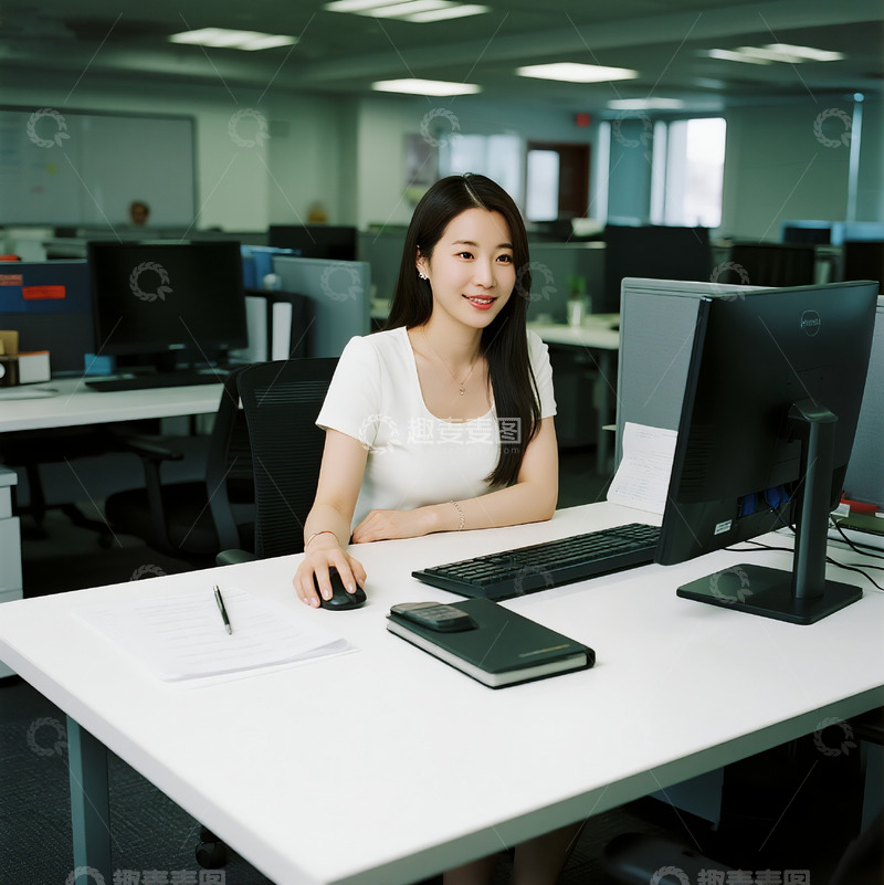 高清大图下载【趣麦麦图】办公室里的职场女性12