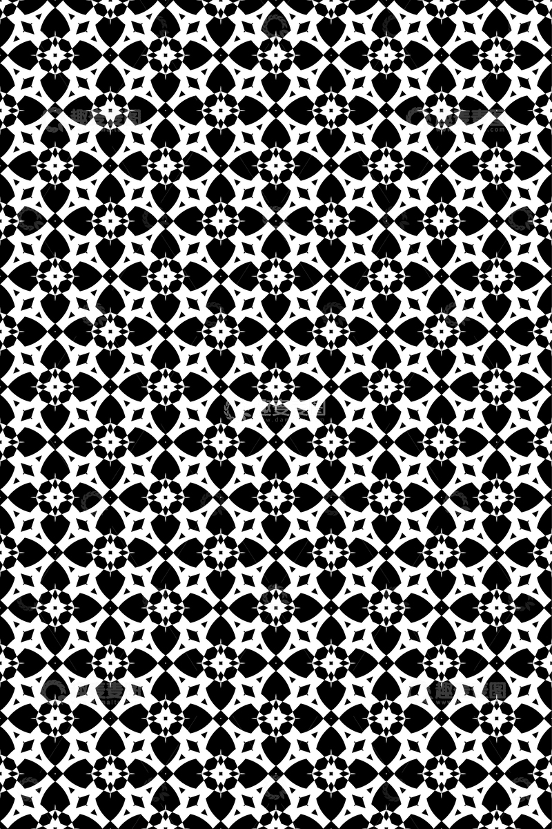 源文件下载【趣麦麦图】几何花型无缝图案