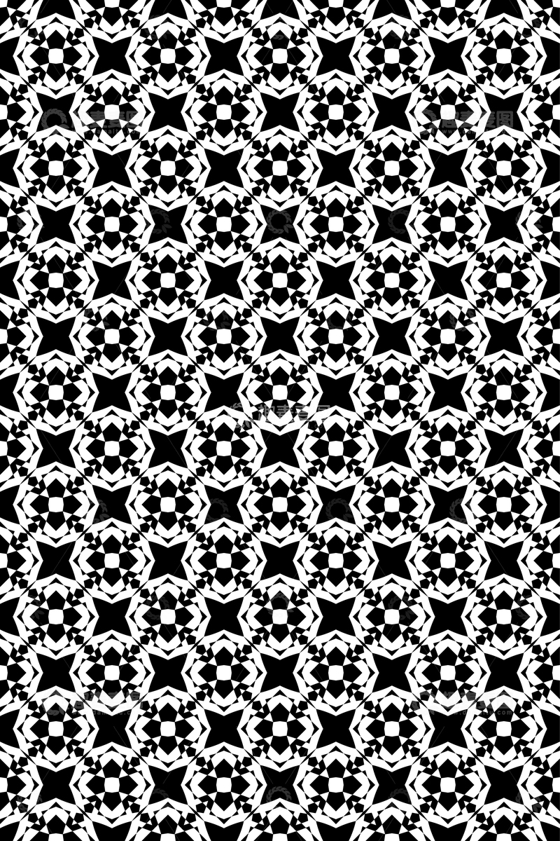 源文件下载【趣麦麦图】几何花型无缝图案