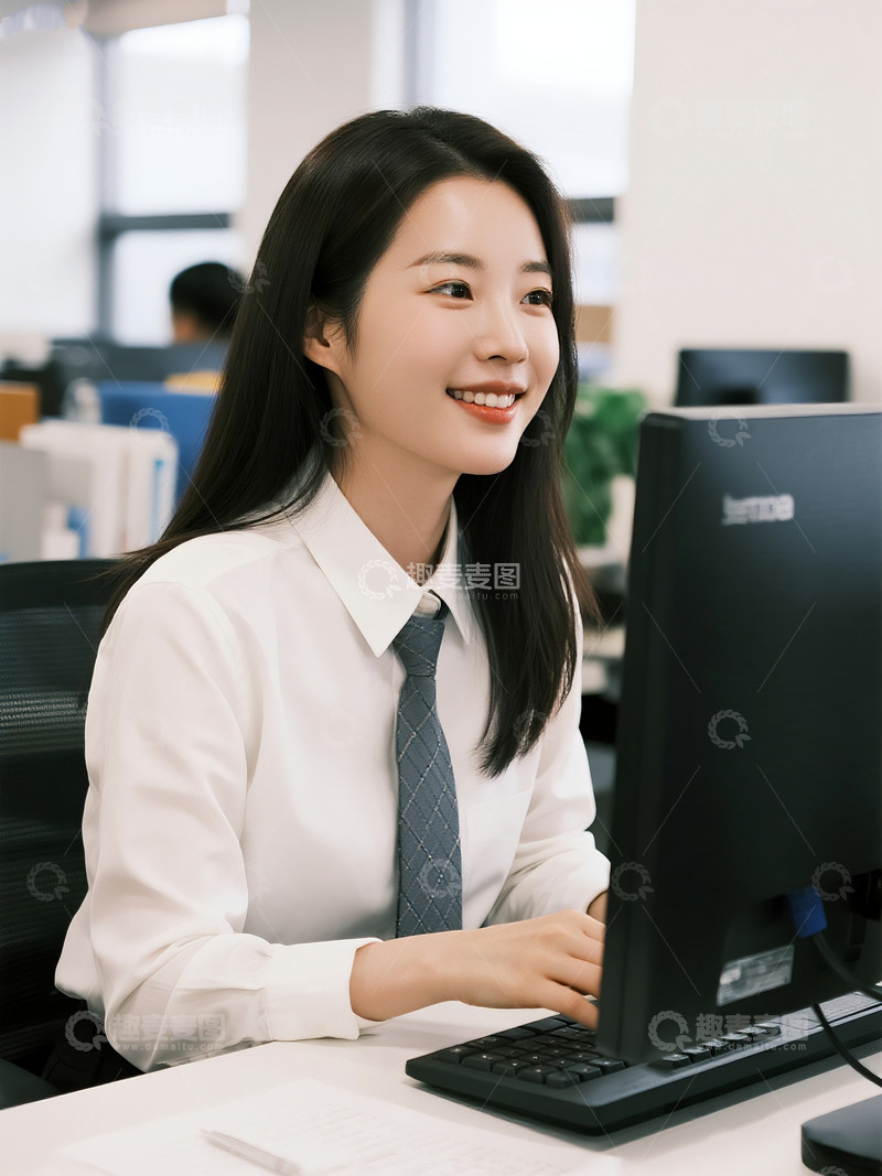 高清大图下载【趣麦麦图】办公室里的职场女性13