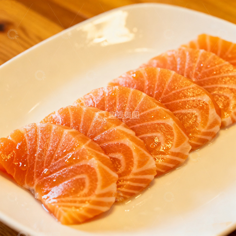 高清大图下载【趣麦麦图】新鲜美味的三文鱼刺身5