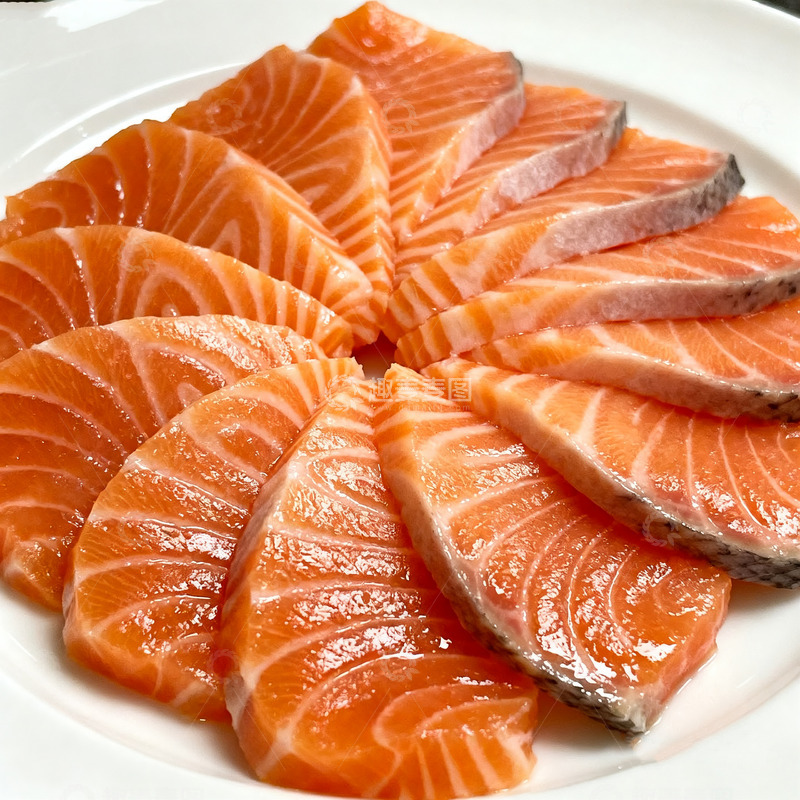 高清大图下载【趣麦麦图】新鲜美味的三文鱼刺身