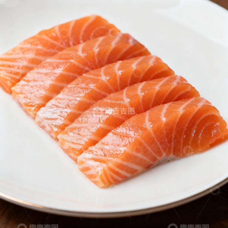 高清大图下载【趣麦麦图】新鲜美味的三文鱼刺身6