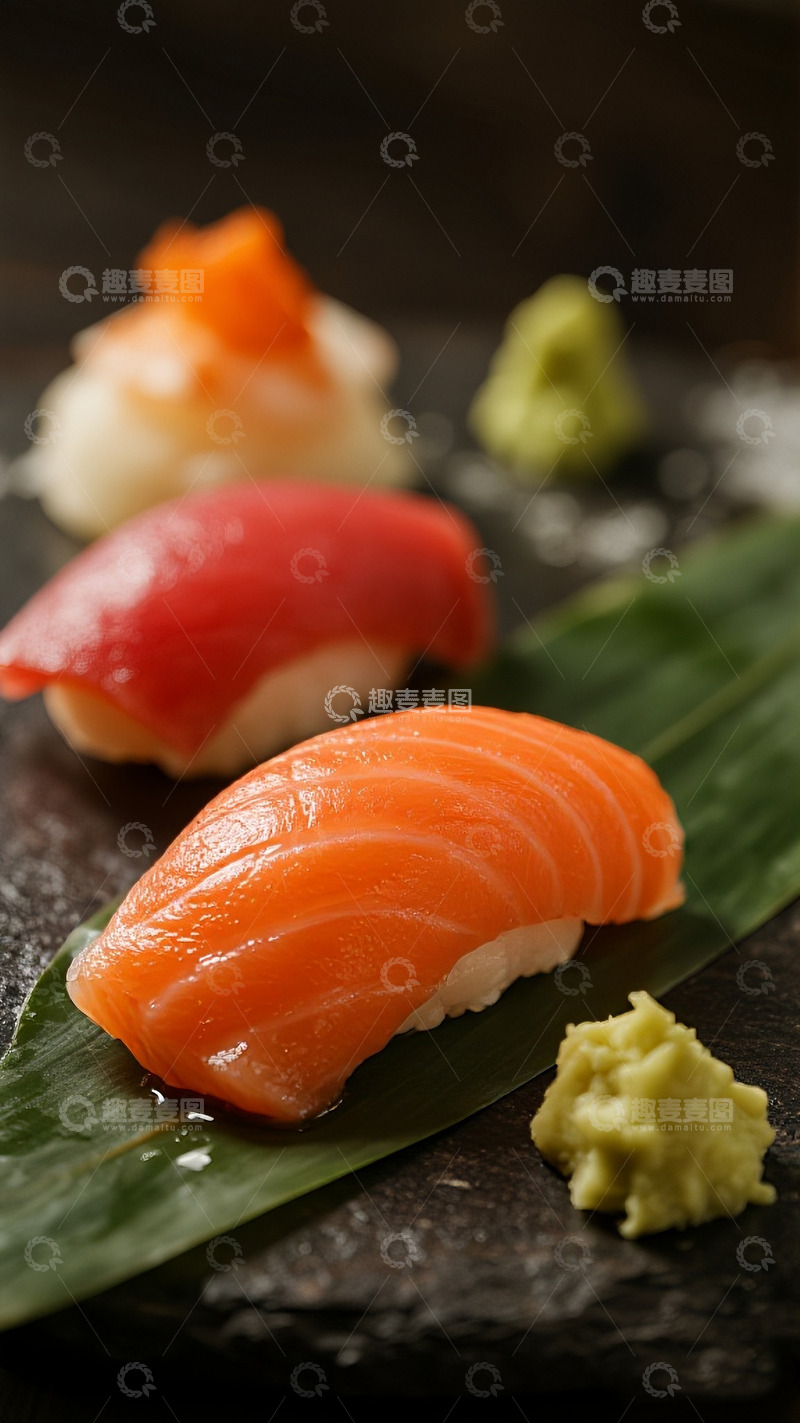 高清大图下载【趣麦麦图】美味精致的三文鱼寿司2