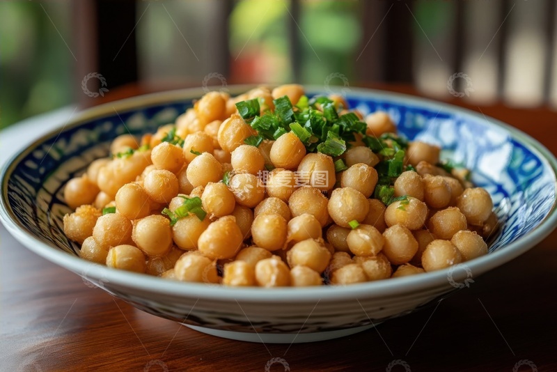 高清大图下载【趣麦麦图】一盘油炸豆子美食