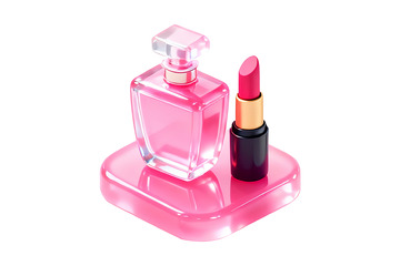 香水与口红的精致组合