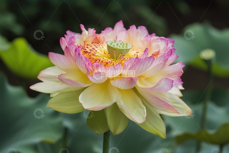 高清大图下载【趣麦麦图】盛开的千瓣莲花花朵