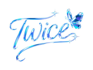 “Twice” 梦幻水晶艺术字体