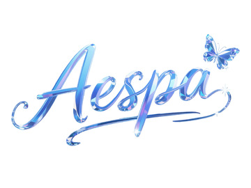 “Aespa” 璀璨水晶艺术字体
