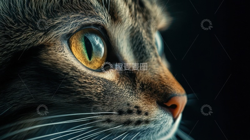 高清大图下载【趣麦麦图】猫咪面部特写摄影