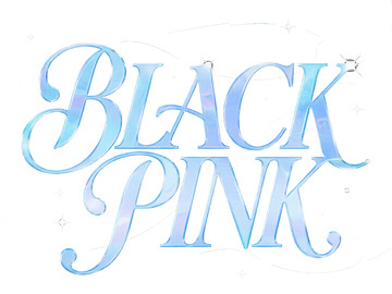 “Blackpink” 清新水晶艺术字体
