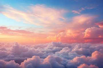 空中的云层云雾自然美景