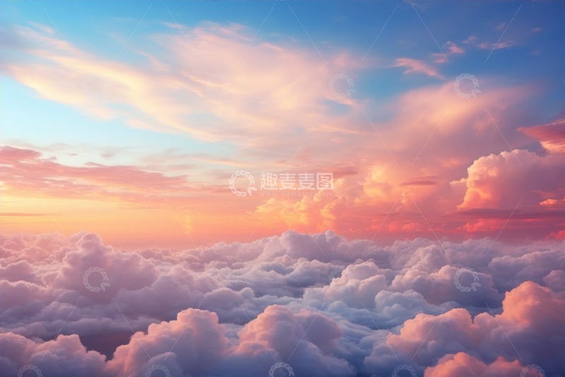 高清大图下载【趣麦麦图】空中的云层云雾自然美景