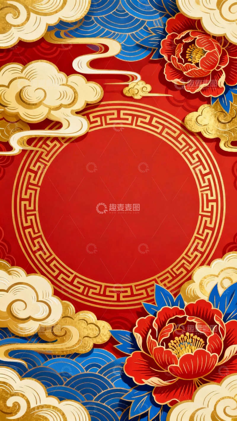 高清大图下载【趣麦麦图】传统国风吉祥纹理背景12