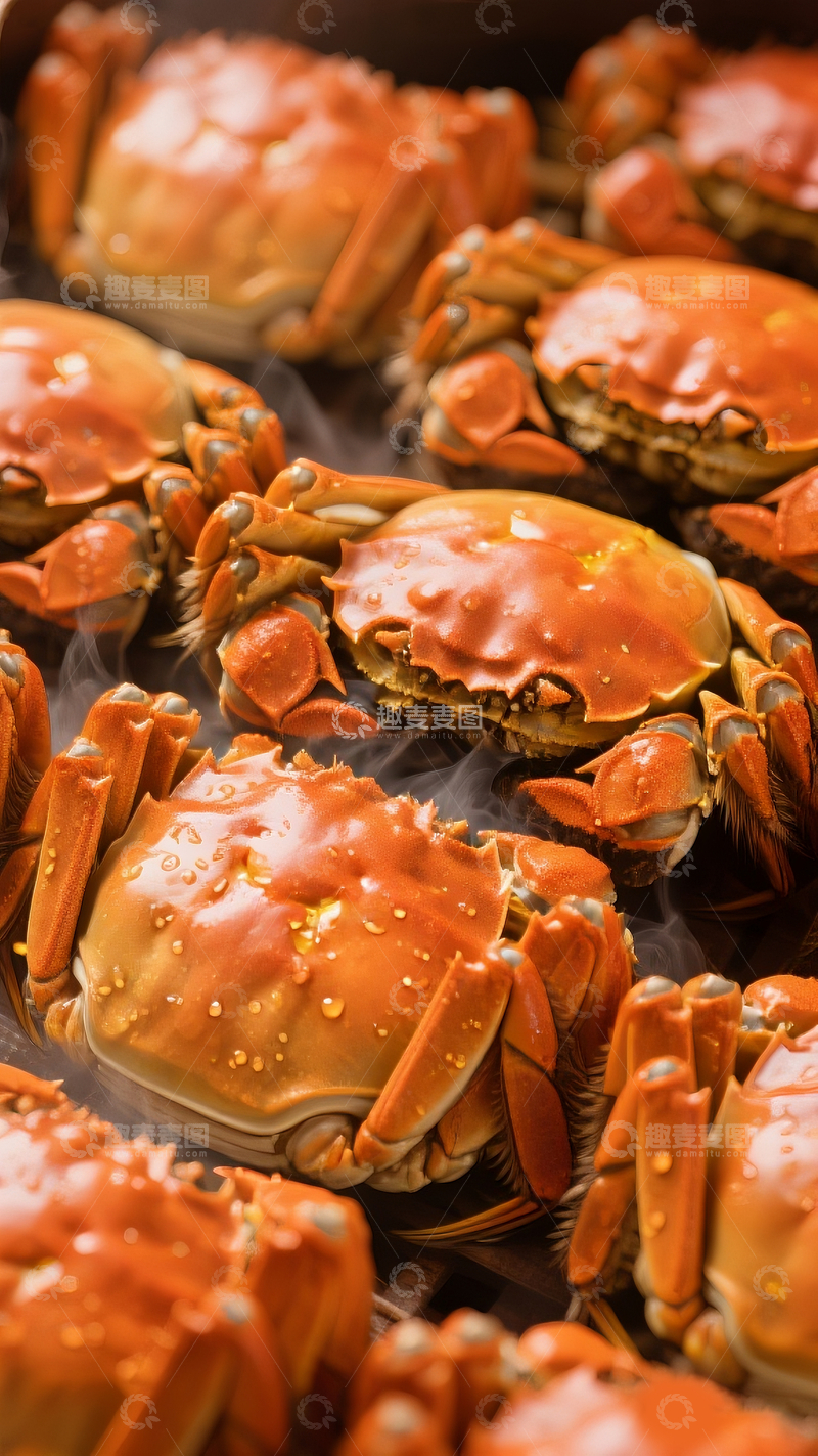 源文件下载【趣麦麦图】蒸熟的大闸蟹3