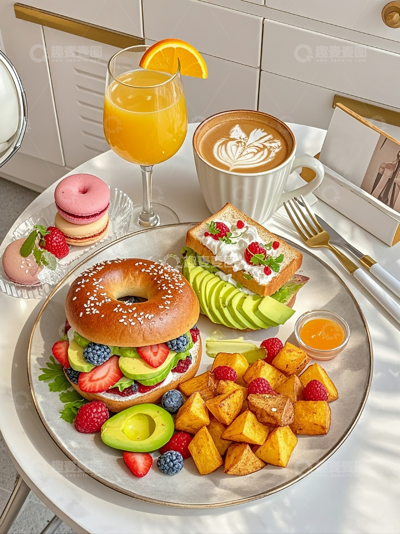 源文件下载【趣麦麦图】轻食餐餐盘1