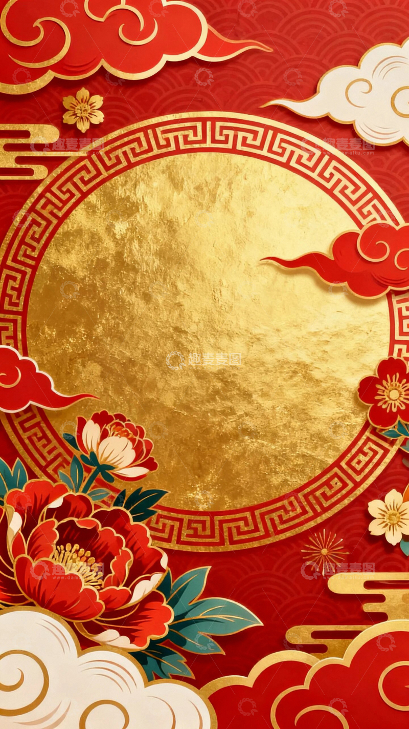 高清大图下载【趣麦麦图】传统国风吉祥纹理背景2