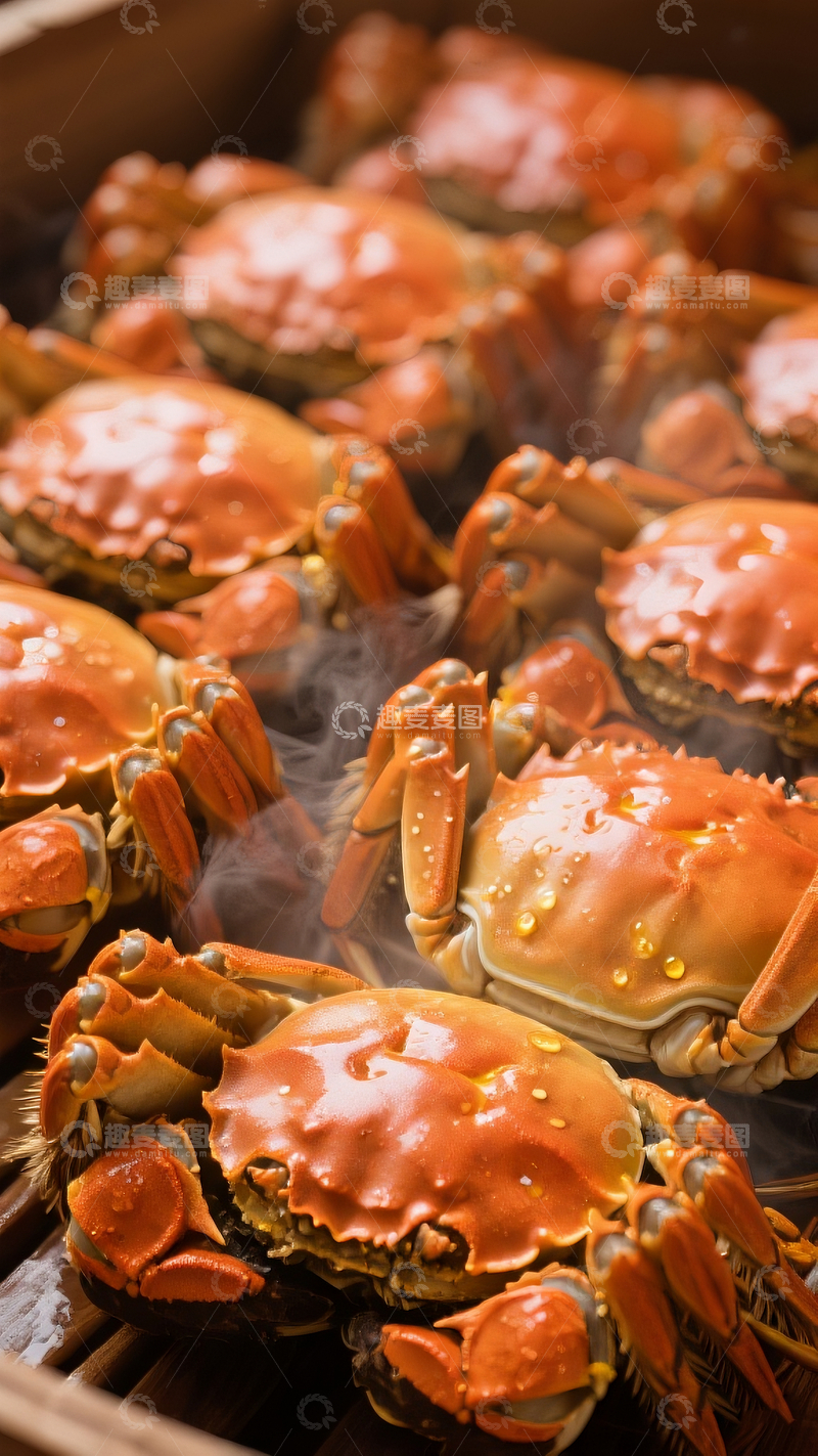 源文件下载【趣麦麦图】蒸熟的大闸蟹4