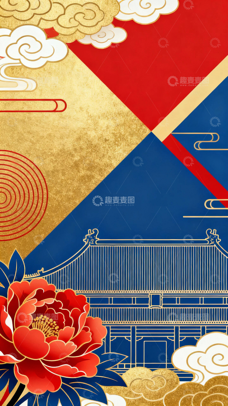 高清大图下载【趣麦麦图】传统国风吉祥纹理背景8