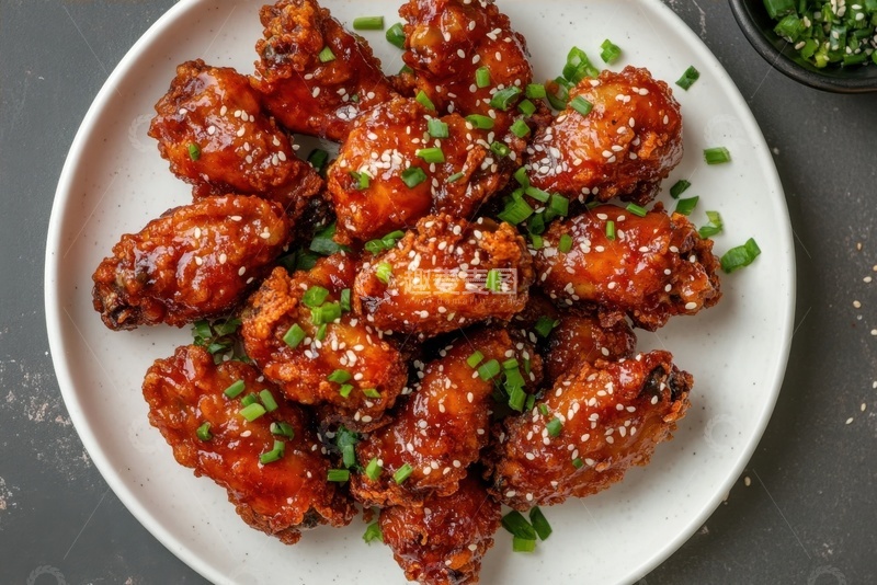 高清大图下载【趣麦麦图】一盘酱烧鸡腿美食